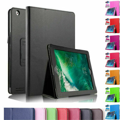 Folio Leather Stand Case iPad 9.7 5/6 Gen Air 1/2 iPad 10.2 7/8/9 Air 3/Pro10.5